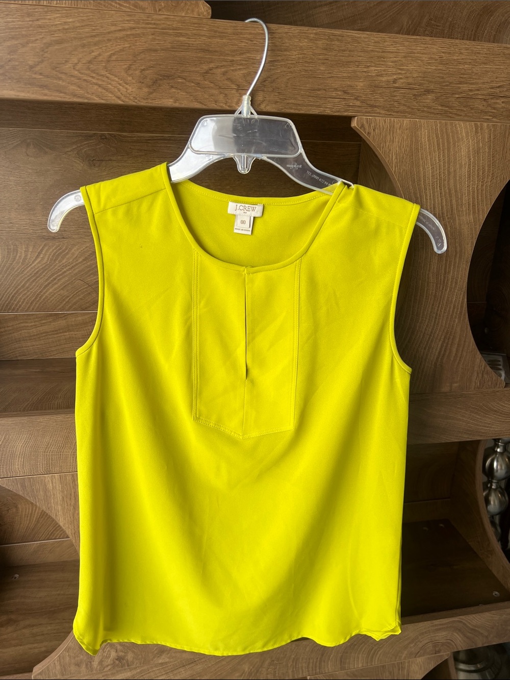 J. Crew Bright Yellow Sleeveless Scoop Neck Shell